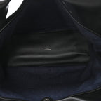 Calfskin Denim Large The Bow Bag Blue Black