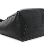 Soft Grained Calfskin Sangle Bucket Bag Black