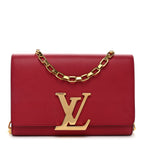 Calfskin Chain Louise MM Red