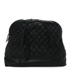 Coated Canvas Quilted Large Garment Travel Bag Black
