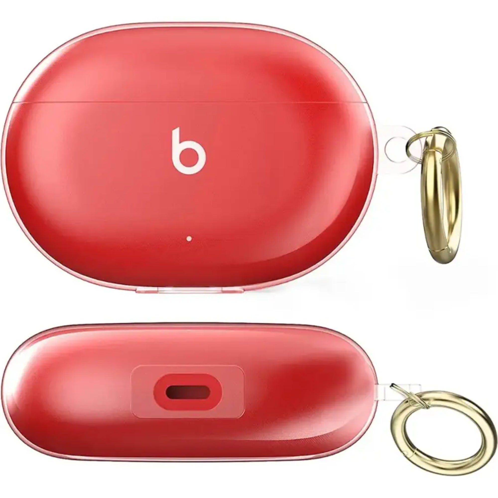 SAHARA - Hybrid Flex Case for Beats by Dr. Dre - Beats Studio Buds and Buds+ - Transparent Pink