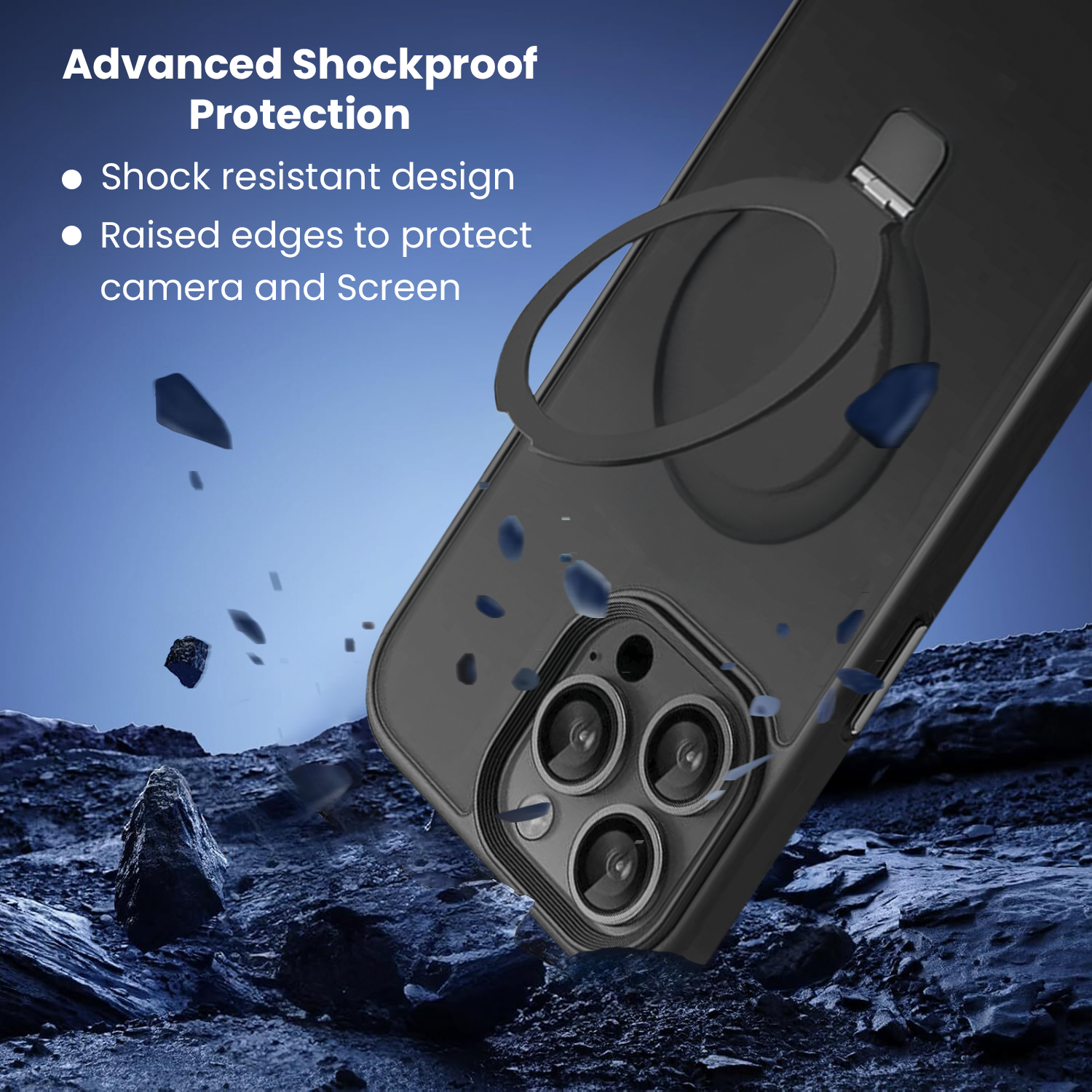 Entronix [Magnetic] Case Compatible with iPhone 15 Pro Max - Translucent Frosted Matte Gripstand