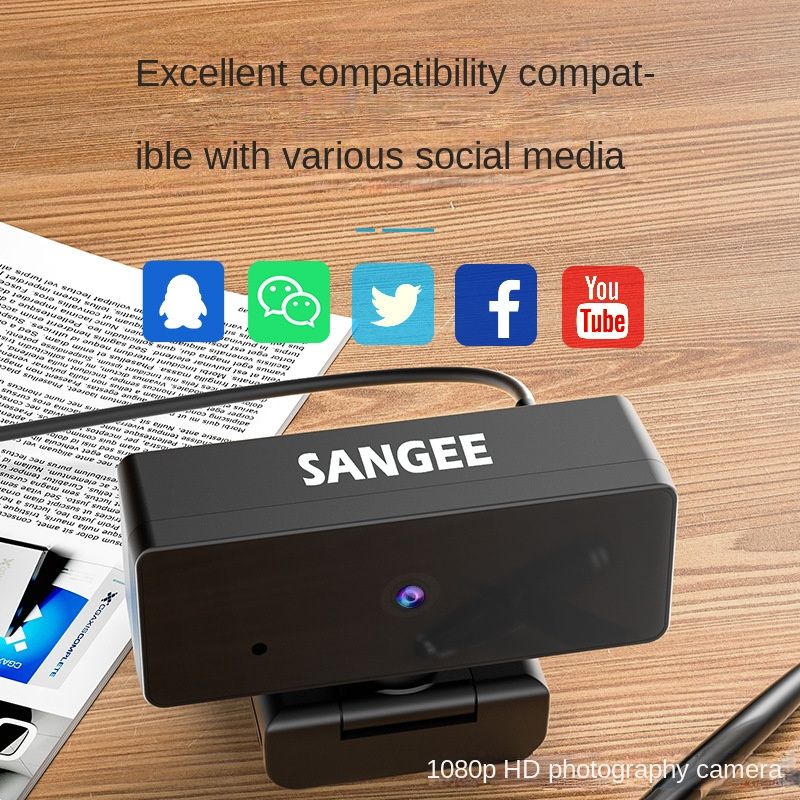 C185 high-definition 1080P desktop laptop digital camera conference online course video with microphone