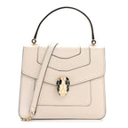 Calfskin Serpenti Forever Top Handle White