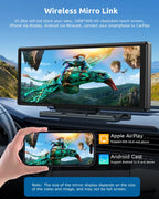 10.26" 4K Touchscreen Portable Car Stereo with Wireless CarPlay, Android Auto, Bluetooth, GPS Navigation, and Reversing Camera for Trucks