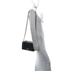 Calfskin Quilted Medium Boy Top Handle Flap Black