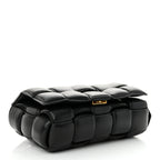 Nappa Maxi Intreccio Padded Cassette Crossbody Bag Black