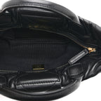 Lambskin Quilted Mini Bow Bag Black