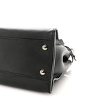 Vitello Dolce Shiny Nappa Plexglass Granite Medium Peekaboo Iconic Satchel Black