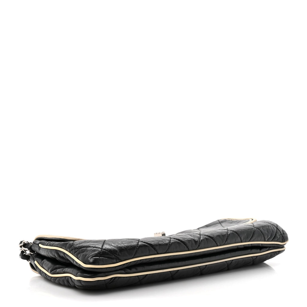 Lambskin East West Mademoiselle Flap Black