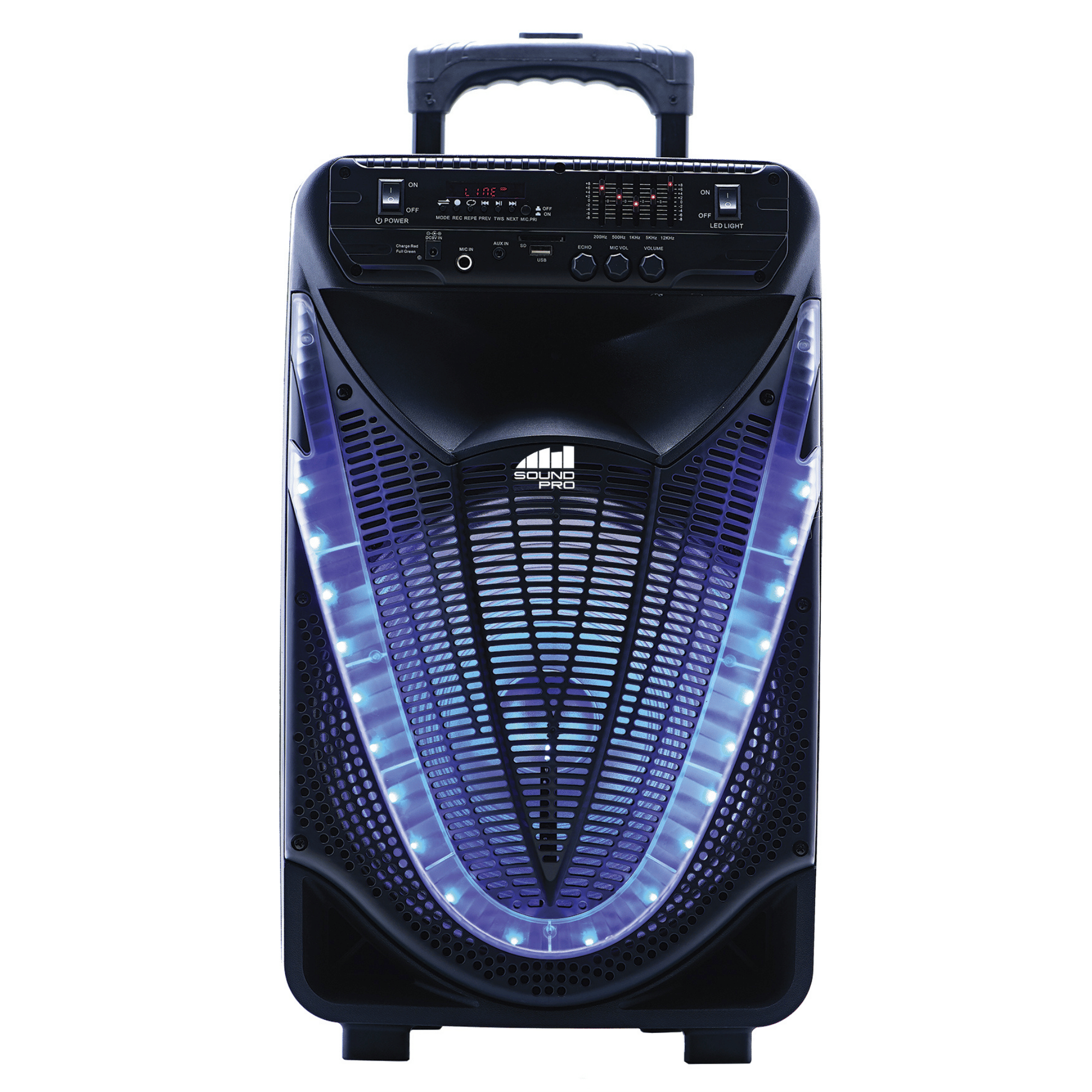 Portable 12" Bluetooth Party Speaker with Disco Lights