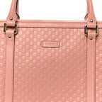 Soft Microguccissima Medium Zippered Satchel Soft Pink