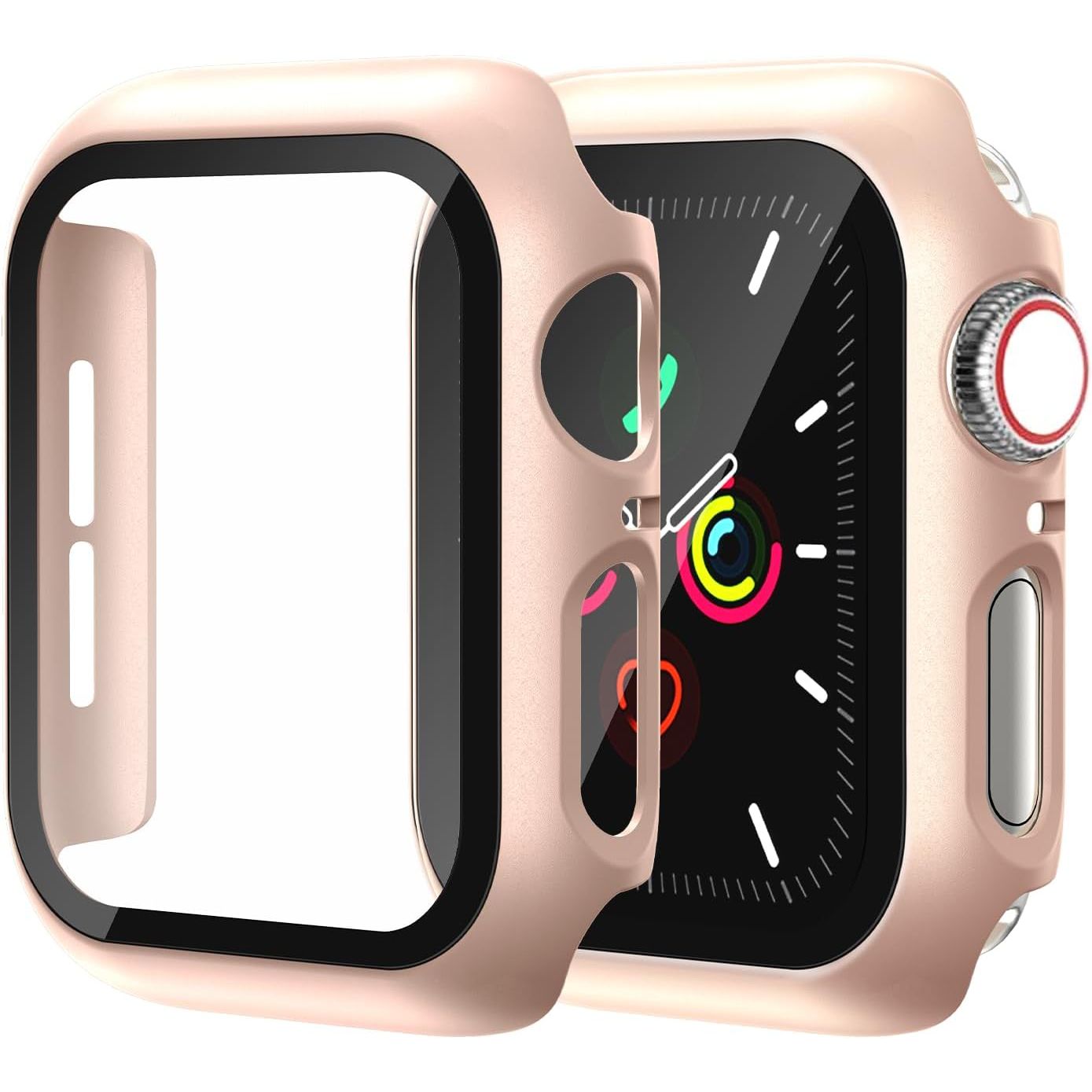 Entronix Case Compatible with iWatch Series 6/5/4/SE (3rd/2nd/1st Gen), 40mm - Hard Cover w/ Built-In Screen Protector