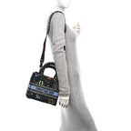 Canvas Pixel Zodiac Embroidered Medium Lady D-Lite Nero Multicolor