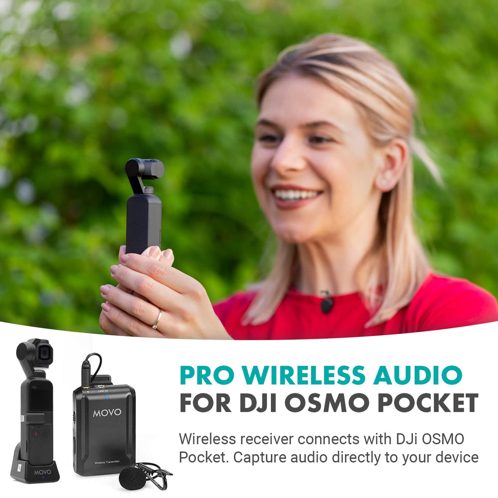 Movo Edge-OP Wireless Lavalier Microphone for Osmo Pocket 1 and 2