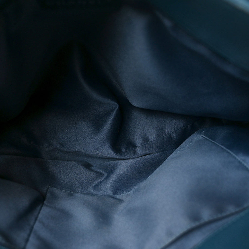 Lambskin Quilted Easy Carry Shopping Tote Blue