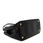 Saffiano Small Galleria Double Zip Tote Black