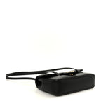Shiny Caviar Mini Preppy Coco Shoulder Bag Black