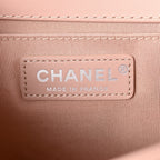 Calfskin Chevron Tweed Medium Boy Flap Pink