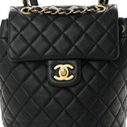 Lambskin Quilted Mini Urban Spirit Backpack Black