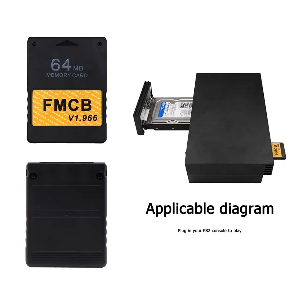 2025 Free McBoot V1.966 Memory Card for All PS2 Consoles - Sony PS2 FMCB Game Saver (8MB)