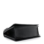 Snakeskin Sylvie Web Small Queen Margaret Top Handle Bag Black