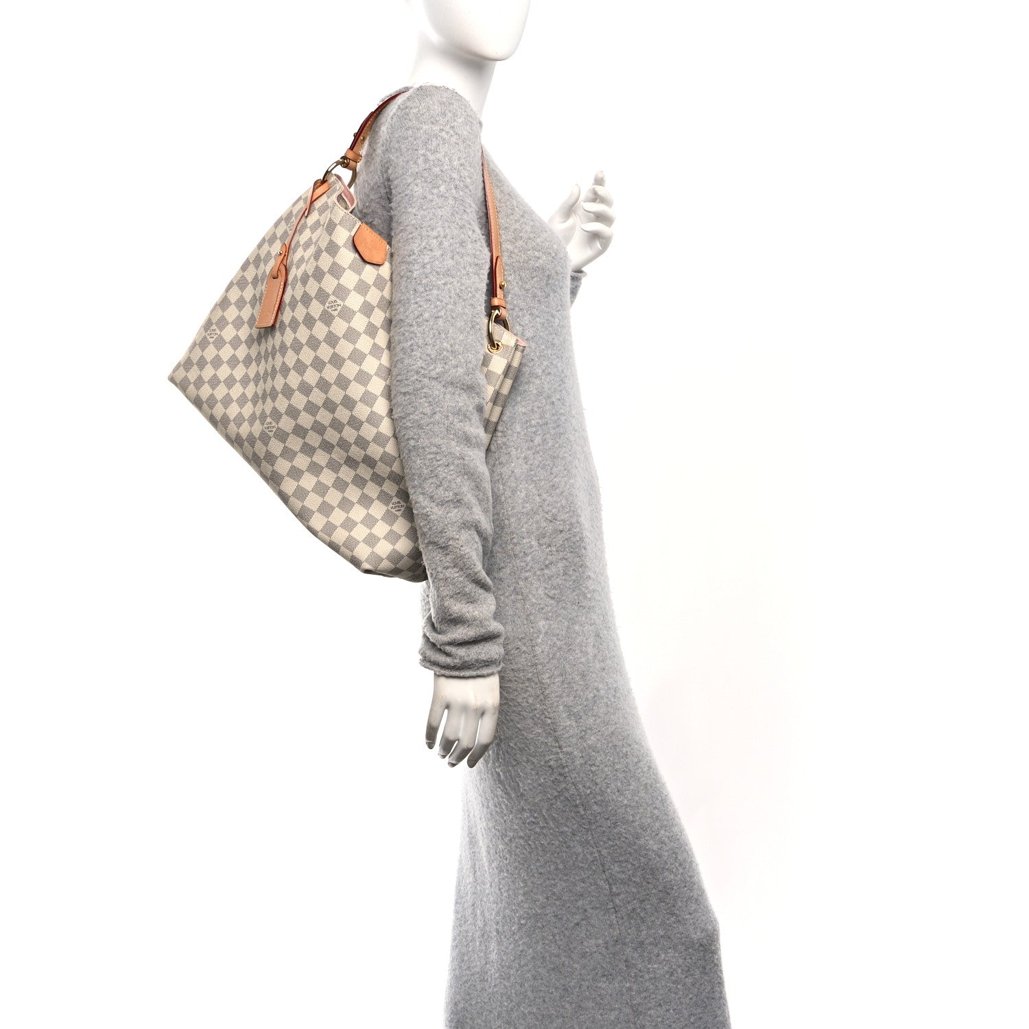 Damier Azur Graceful MM Rose Ballerine
