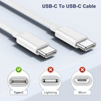Entronix Type-C to Type-C Charger Cable, 3-Pack [6FT] USB-C Cable Compatible with Android