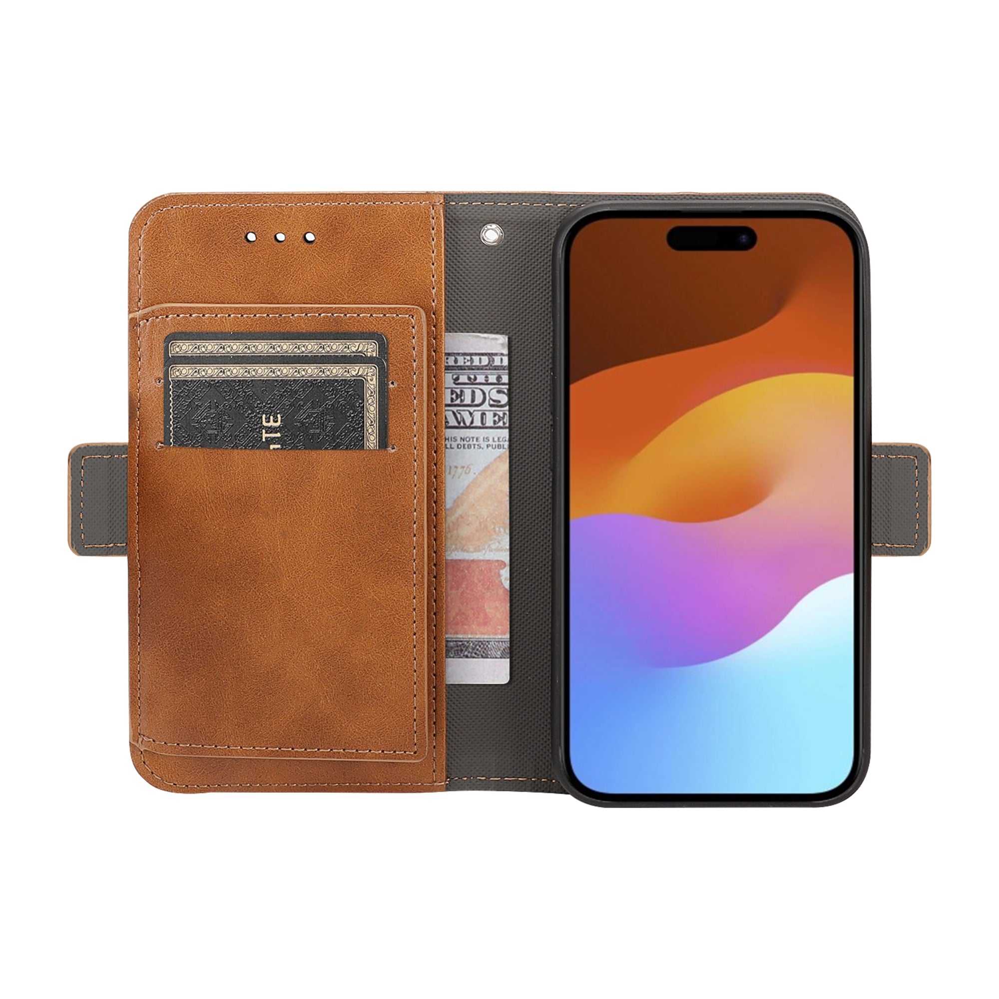 SAHARA - Indy Series Genuine Leather Wallet Case - iPhone 15 Pro - CP00467 CP00468
