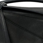 Calfskin Mini Puzzle Bag Black