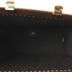 Paglia Pequin Vitello King Woven Medium Fendi Sunshine Shopper Tote Naturale Gianduia