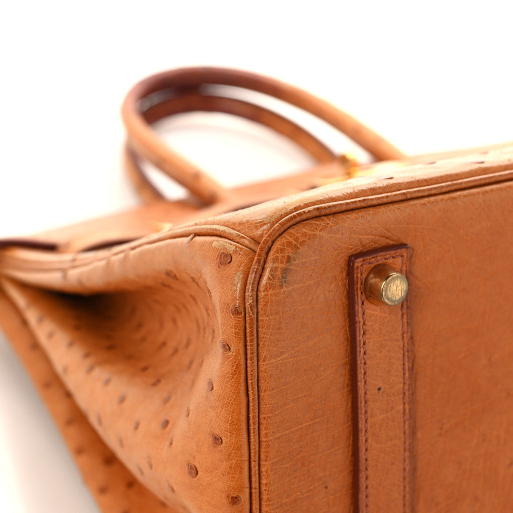 Ostrich Birkin 35 Gold