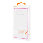 Samsung Galaxy S10 Clear Bumper Case With Air Cushion Protection In Clear Hot Pink