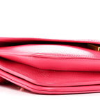 Calfskin Mount Envelope Bag Pink