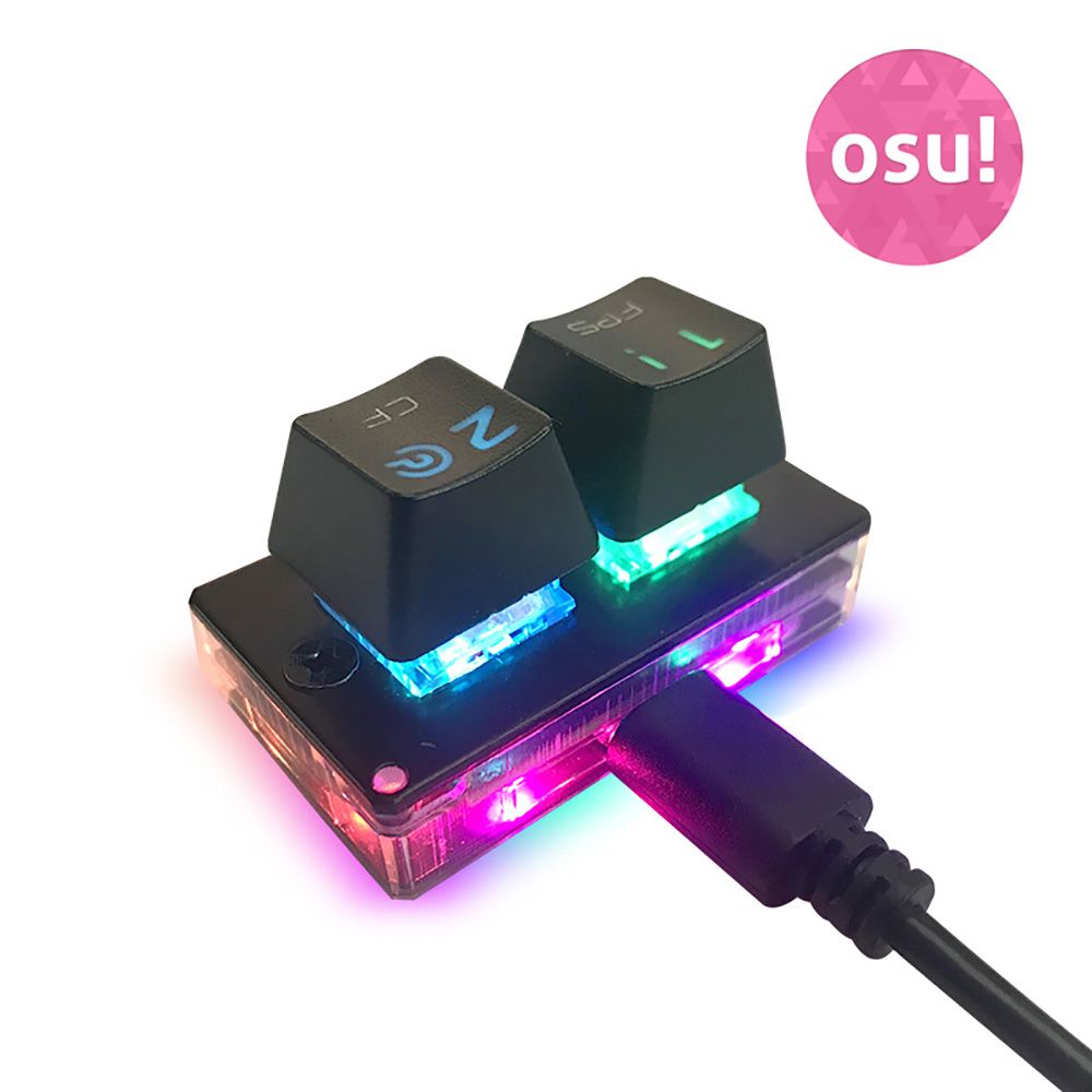 Mechanical Keyboard Professional OSU Gaming Keyboards Hot Swap Portable Mini Keypad RGB Backlight Detachable Keycap - black-Brown Switch