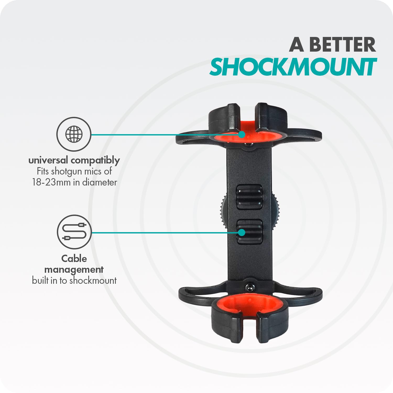 Movo SM6 Ultraflex Premium Shockmount for Shotgun Microphones