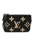 Empreinte Monogram Giant Double Zip Pochette Black Cream