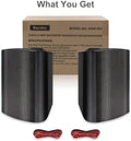 5.25-Inch 300W Indoor/Outdoor Waterproof Dual Speaker System for Home Theater Wall Mount - Black