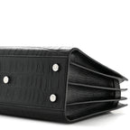 Calfskin Crocodile Embossed Baby Sac De Jour Black