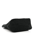 Raffia Monogram Le 5 A 7 Medium Tote Black