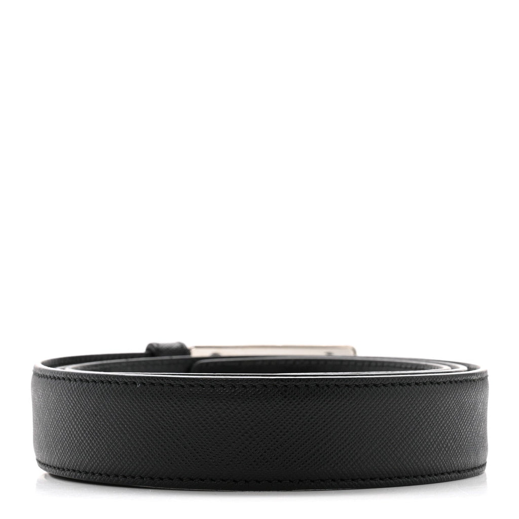 Saffiano Triangle Belt 100 40 Black
