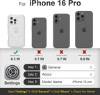 Entronix [Magnetic] Case Compatible with iPhone 16 Pro - [Clear] Triple-Layer Heavy Duty Protection