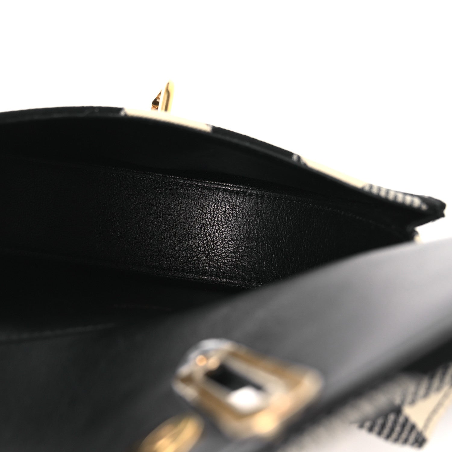 Jacquard Check Rocking Horse Crossbody Black