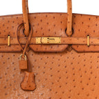 Ostrich Birkin 35 Gold