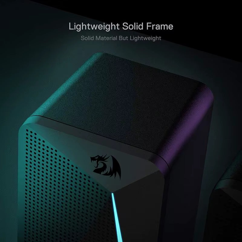 GS510 Waltz RGB Desktop Speakers - 2.0 Channel Stereo System with Four LED Backlight Modes and Enhanced Audio Performance