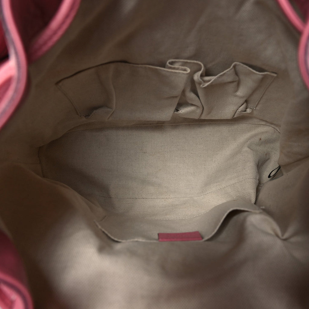 Cellarius Calfskin Medium Bamboo Backpack Glossy Pink