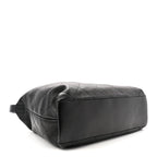 Shiny Lambskin Quilted Maxi Hobo Black