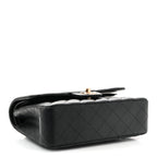 Lambskin Quilted Small Double Flap Black