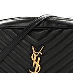 Calfskin Matelasse Monogram Lou Camera Bag Black