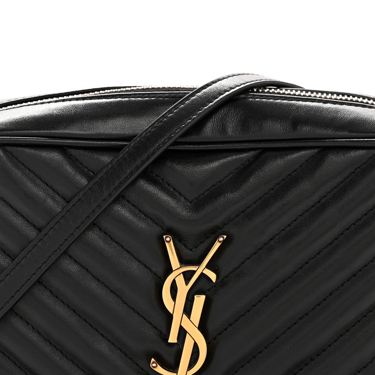 Calfskin Matelasse Monogram Lou Camera Bag Black